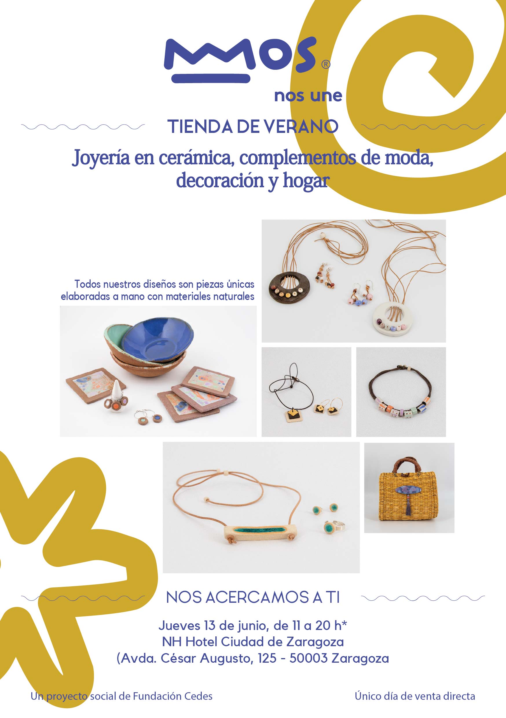 “Mos nos une”, presenta sus nuevas colecciones de joyería cerámica y complementos