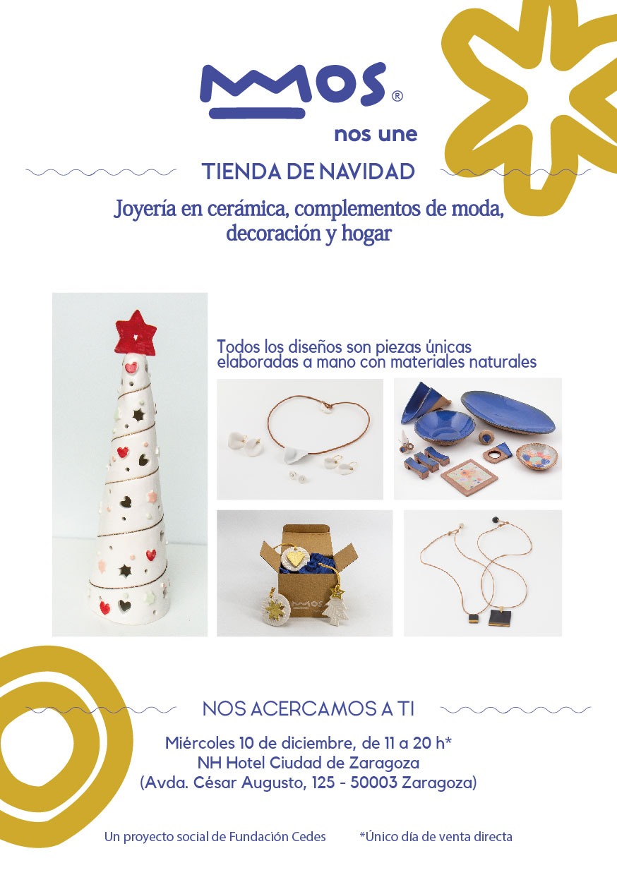El miércoles, 10 de diciembre, Mos nos une instala su tienda efímera navideña en el NH Hotel Ciudad de Zaragoza